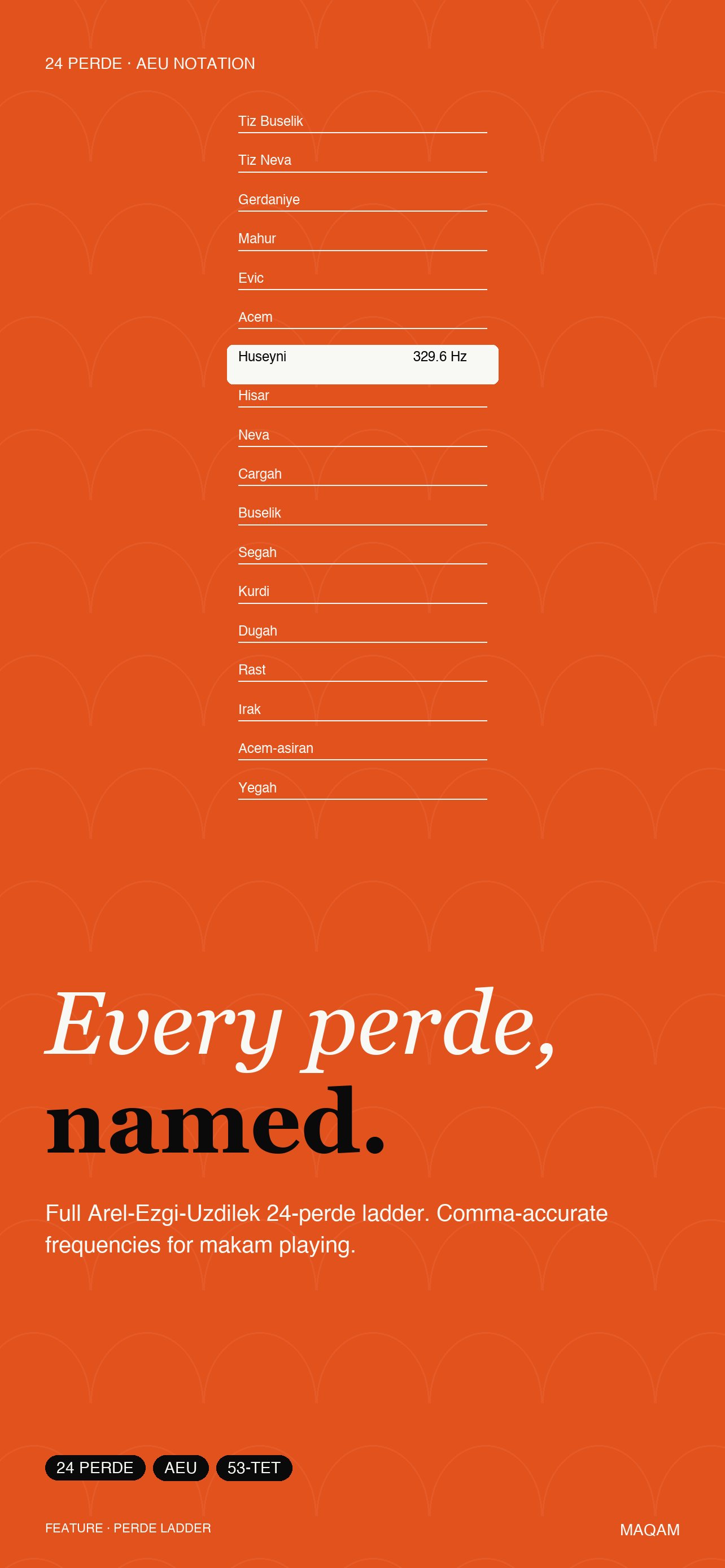 Every perde, named
